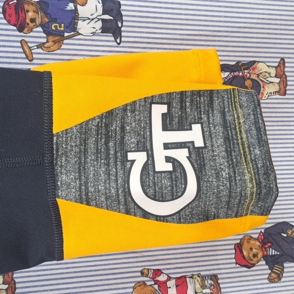 Women's Under Armour Georgia Tech compression heat gear LG athletic blue pants - Picture 7 of 8